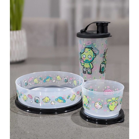 Tupperware Halloween Zombies Lunch Set 3 PCs Tumbler,Snack Cup, Wonder B… - Picture 5 of 5